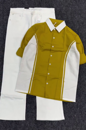 Men Colourblocked Spread Collar Cotton Casual Shirt