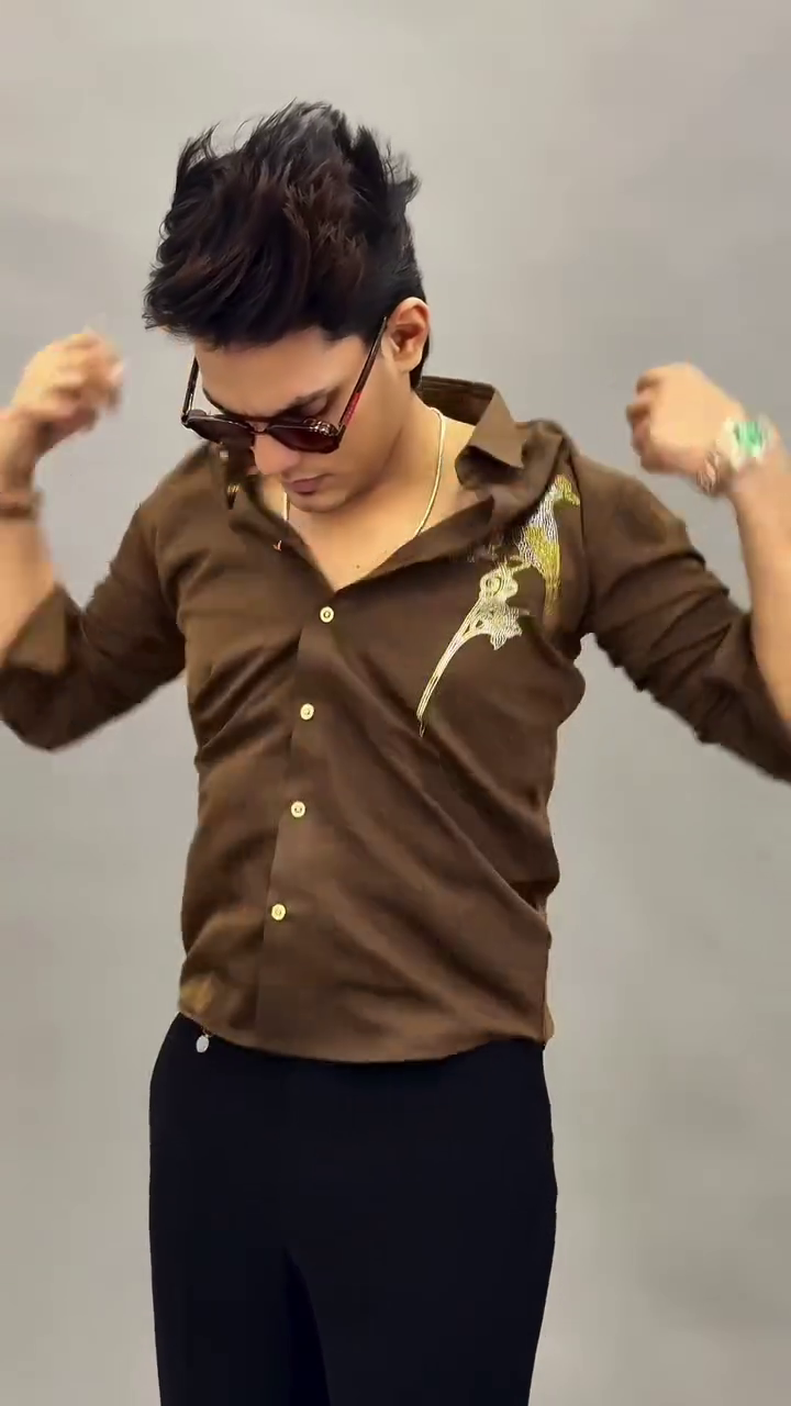 Men Embellished Slim Fit Party Shirt - Image 3