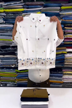 Premium Slim Fit Needle Work Party Shirt