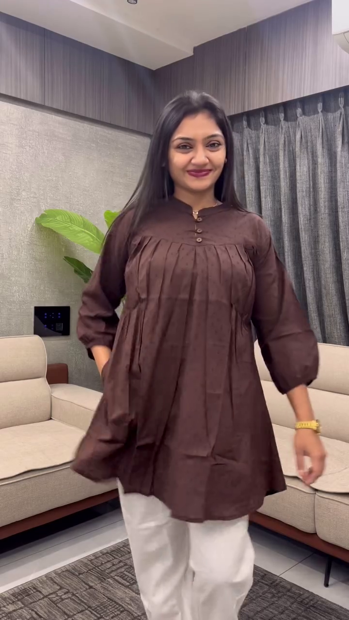 Women Brown Linen Co-Ords