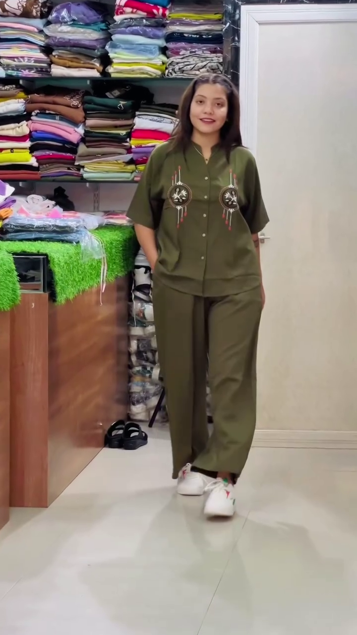 Women Embroidered Cotton Crop Shirt - Image 6