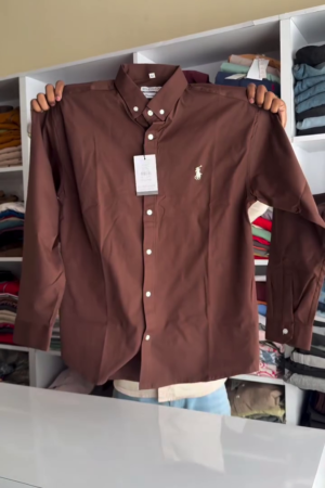 Classic Slim Fit Button Down Collar Twill Weave Casual Shirt