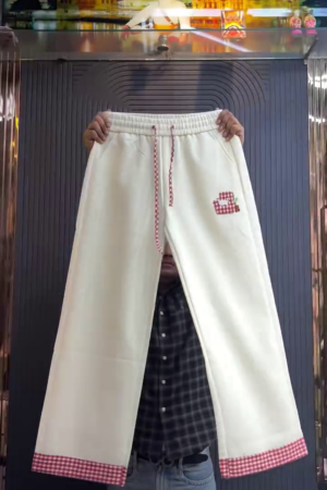 Girls Regular Fit Printed Pink Joggers