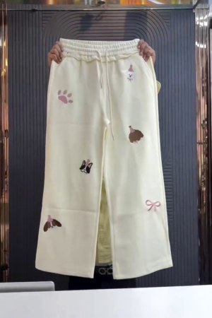 Women Men Cute Dachshund Dog Print Joggers Trousers Machettes Elastic Waist Drawstring Pants Women Leisure Loose Sports Pants Streetwear