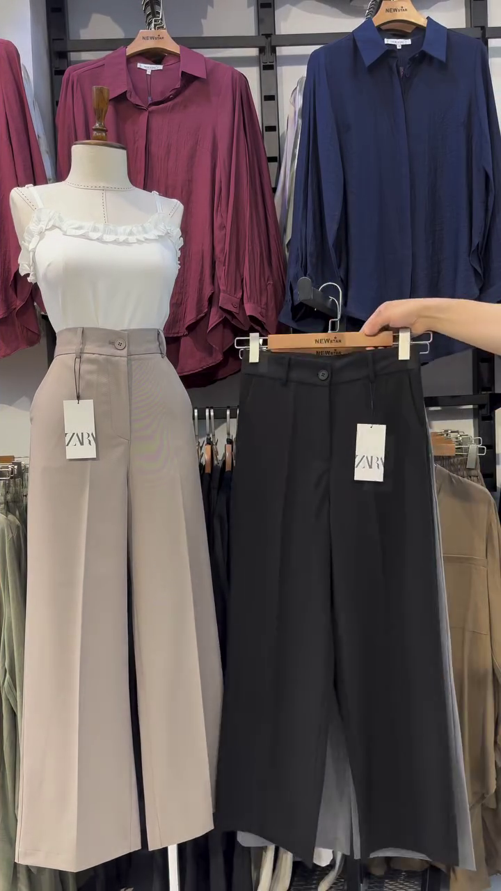 Women Olive Crest Wide Leg High Waist Pants - Image 6