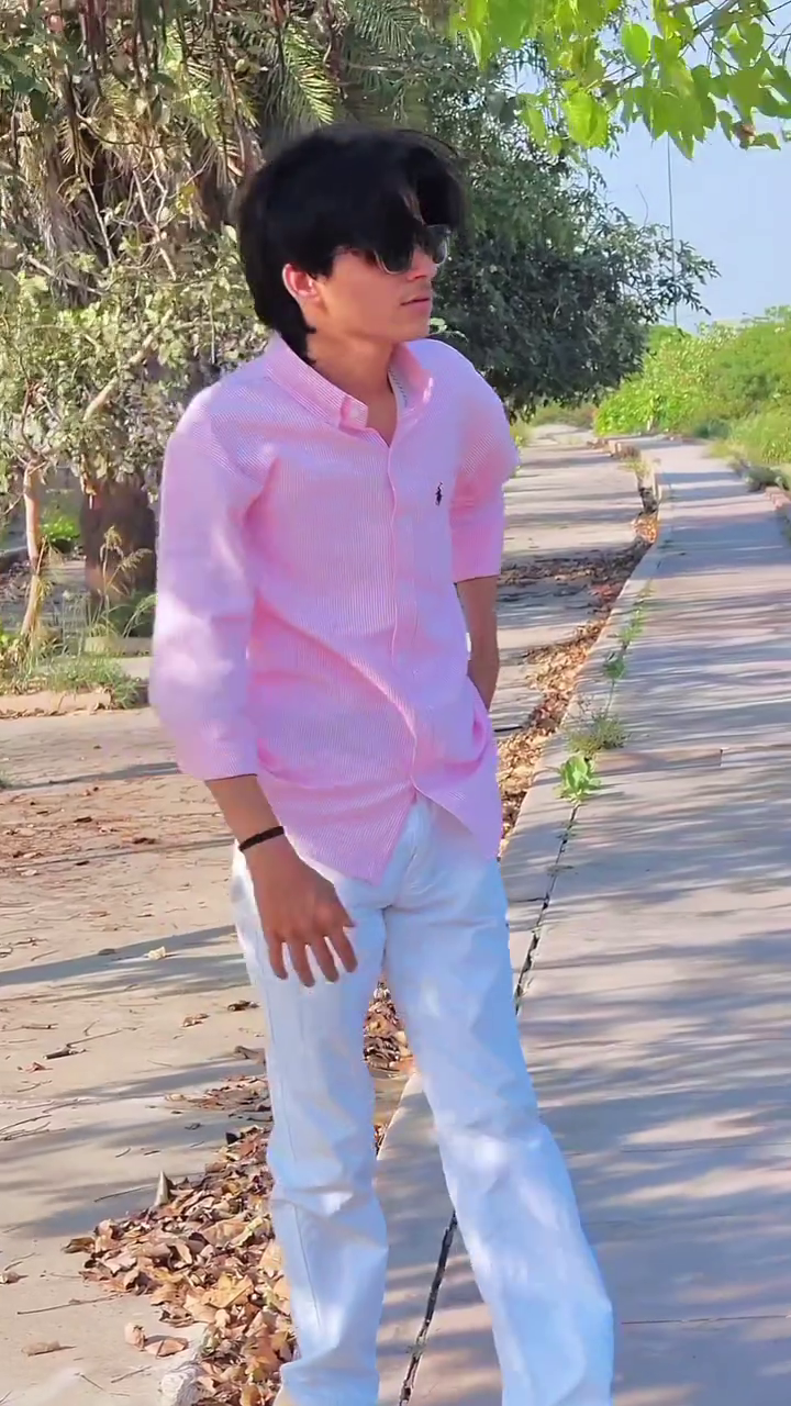 Men Pink & White Striped Cotton Casual Shirt - Image 5