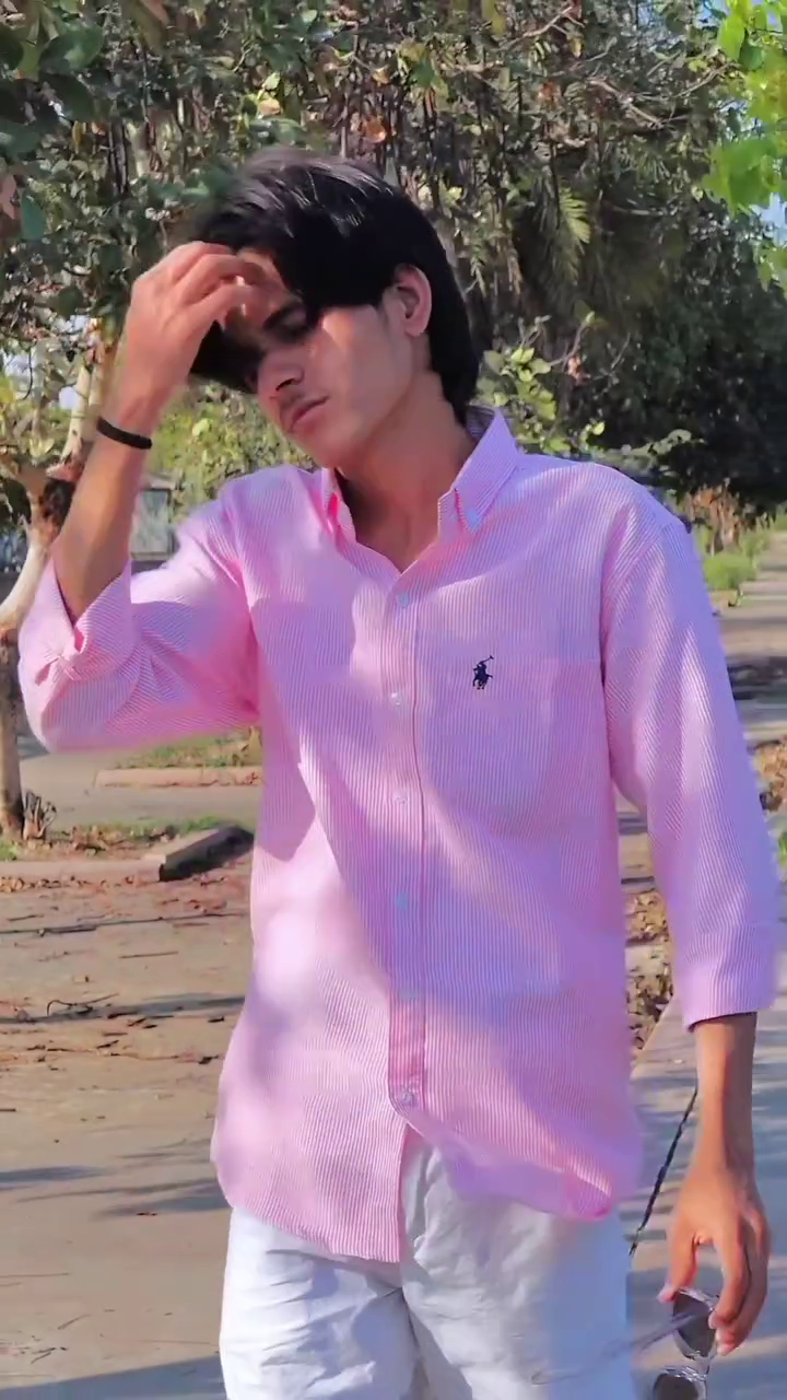 Men Pink & White Striped Cotton Casual Shirt - Image 4