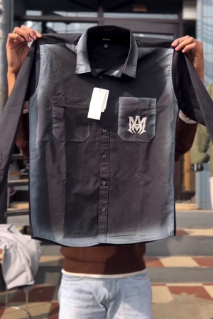 Dyed Effect Denim Shirt