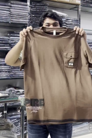 Men Solid Round Neck Cotton T-shirt
