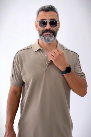 Men Polo Collar Slim Fit T-shirt